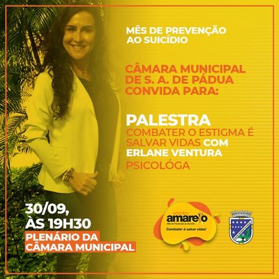 PALESTRA SETEMBRO AMARELO - COMBATE AO SUICÍDIO