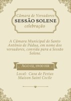 Informações da Sessão Solene
