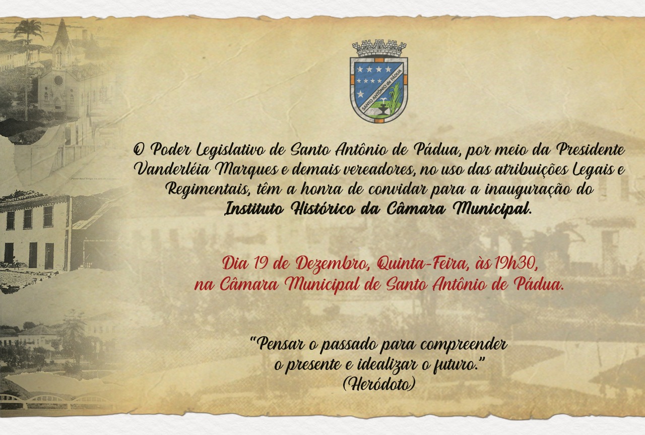 INSTITUTO HISTÓRICO VEREADOR ANTÔNIO MACHADO BRUM SERÁ INAUGURADO NO DIA 19